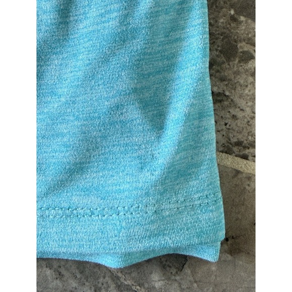 Lee Regular Fit Men's T-Shirt Size 2XL XXL Blue Heather Striped Polo Polyester - Picture 8 of 8